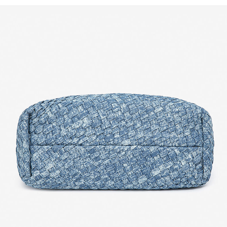 D Series Handmade Woven PU Shoulder Bag Set | Soft Lightweight Tote & Hobo Bag