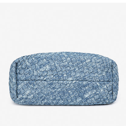 D Series Handmade Woven PU Shoulder Bag Set | Soft Lightweight Tote & Hobo Bag