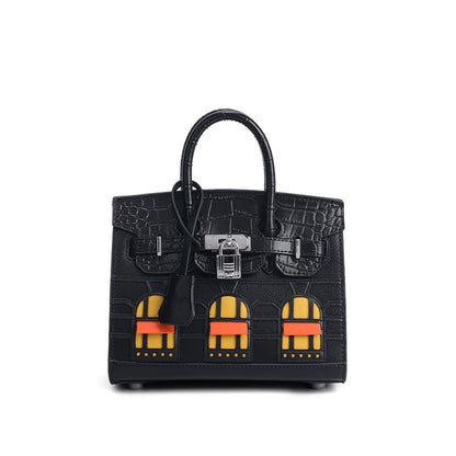 Elegant Structured Handbag Wholesale | H Series 20 cm PU Top Handle Bag | GREEN Factory