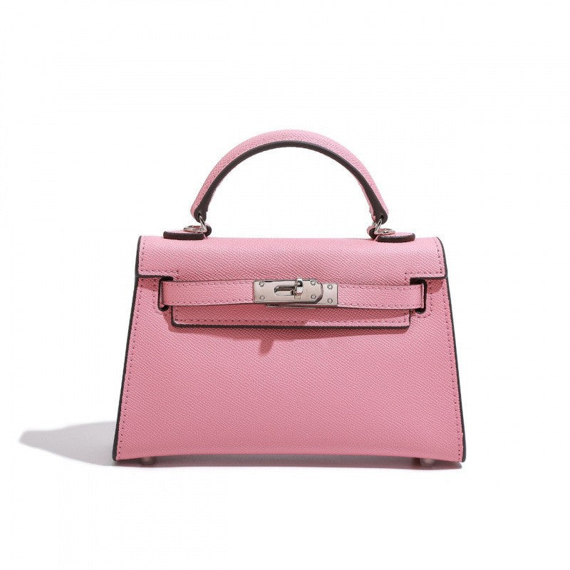 Elegant Structured Bag Collection | H Series Handbags Wholesale | 19cm silver PU leather GREEN Factory