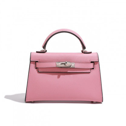 Elegant Structured Bag Collection | H Series Handbags Wholesale | 19cm silver PU leather GREEN Factory