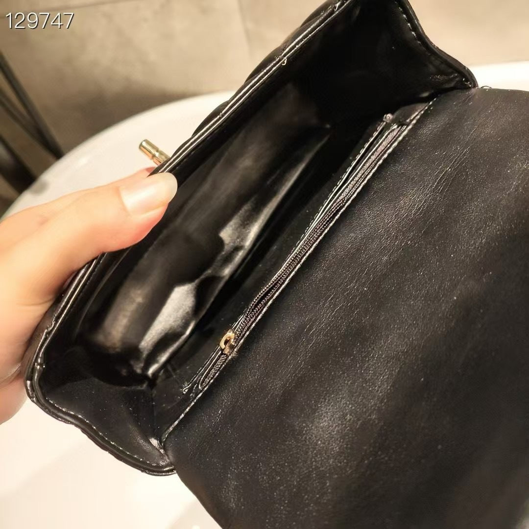 Mini Genuine Leather Quilted Flap Chain Bag – 6 Colors | Crossbody & Shoulder | Greenyuna