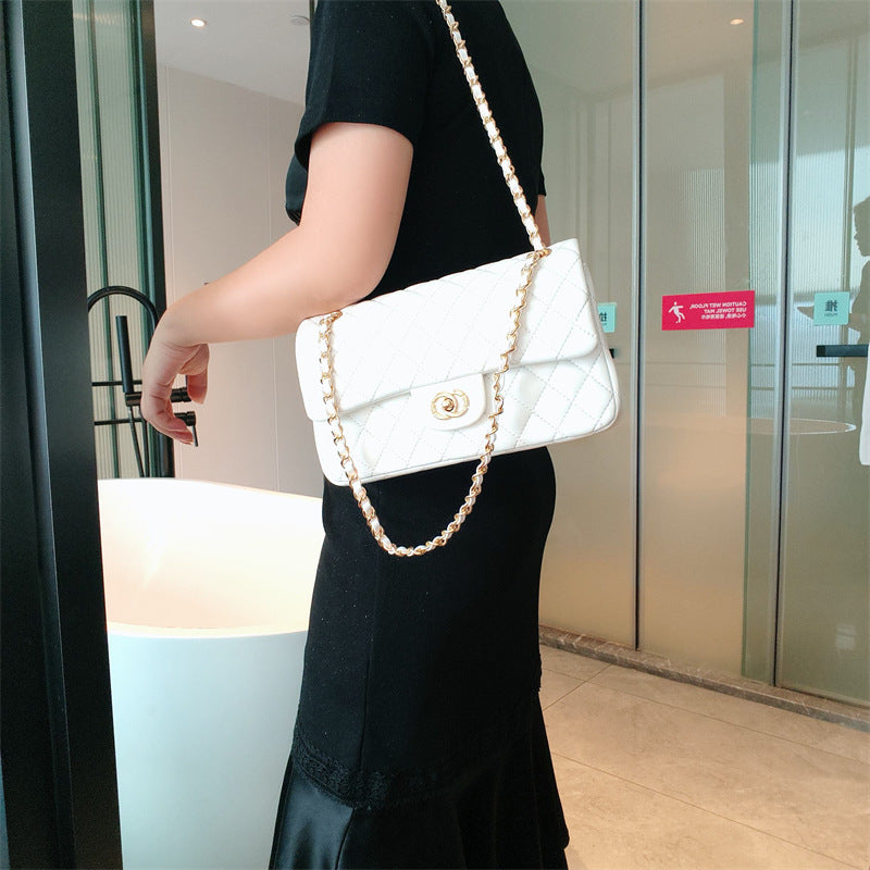 Genuine Leather Quilted Flap Shoulder Bag – Pastel Colors | Chain Strap | MOQ 2 | Greenyuna