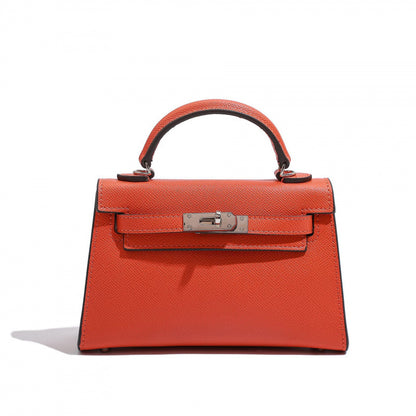 Elegant Structured Bag Collection | H Series Handbags Wholesale | 19cm silver PU leather GREEN Factory