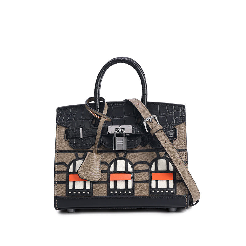 Elegant Structured Handbag Wholesale | H Series 20 cm PU Top Handle Bag | GREEN Factory