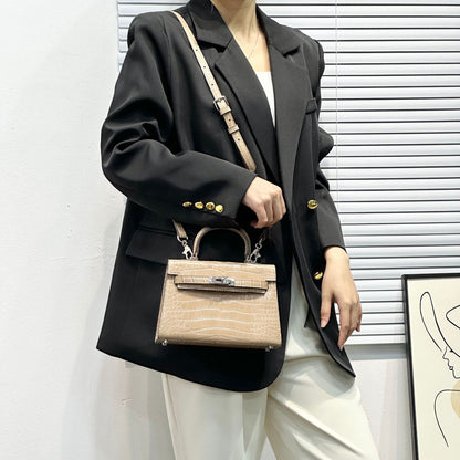 H Series Croc-Embossed Top-Handle Bag | 22cm | Factory Direct Wholesale