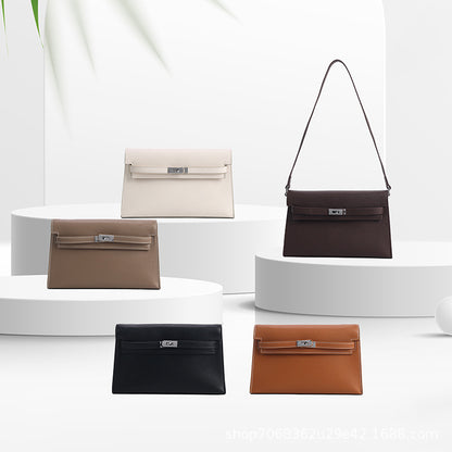 Classic Structured Handbag Wholesale | H Series 25 cm PU Top Handle Bag | GREEN Factory