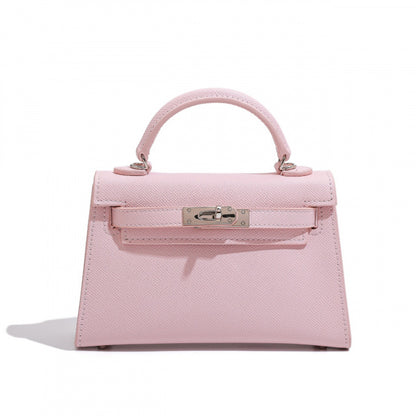 Elegant Structured Bag Collection | H Series Handbags Wholesale | 19cm silver PU leather GREEN Factory