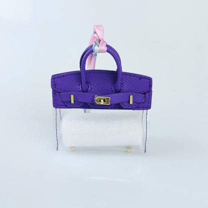 Mini PU Bag with Clear PVC Case | Colorful Handbag Ornament & Gift Display