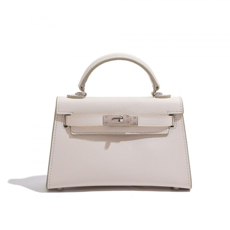 Elegant Structured Bag Collection | H Series Handbags Wholesale | 19cm silver PU leather GREEN Factory