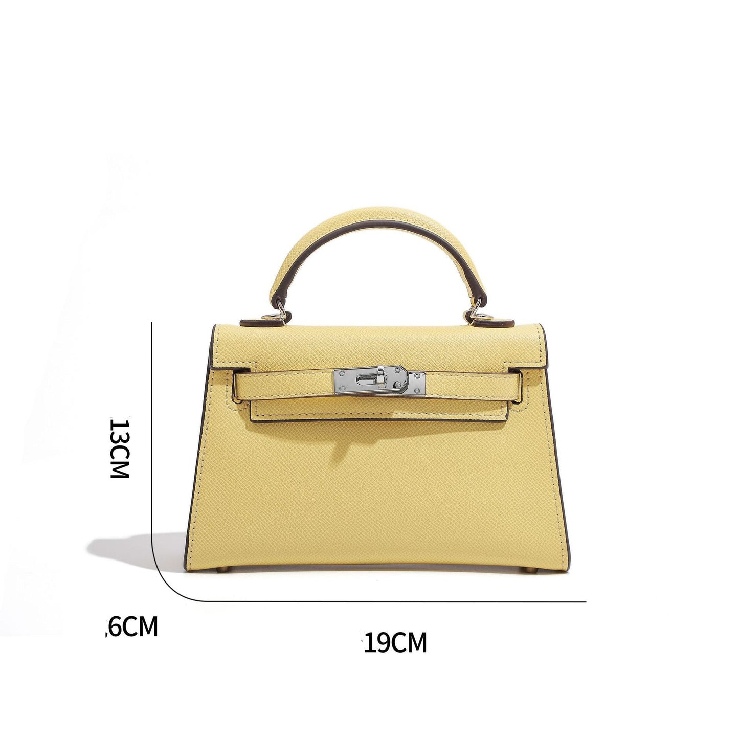 Elegant Structured Bag Collection | H Series Handbags Wholesale | 19cm silver PU leather GREEN Factory