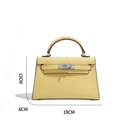 Elegant Structured Bag Collection | H Series Handbags Wholesale | 19cm silver PU leather GREEN Factory