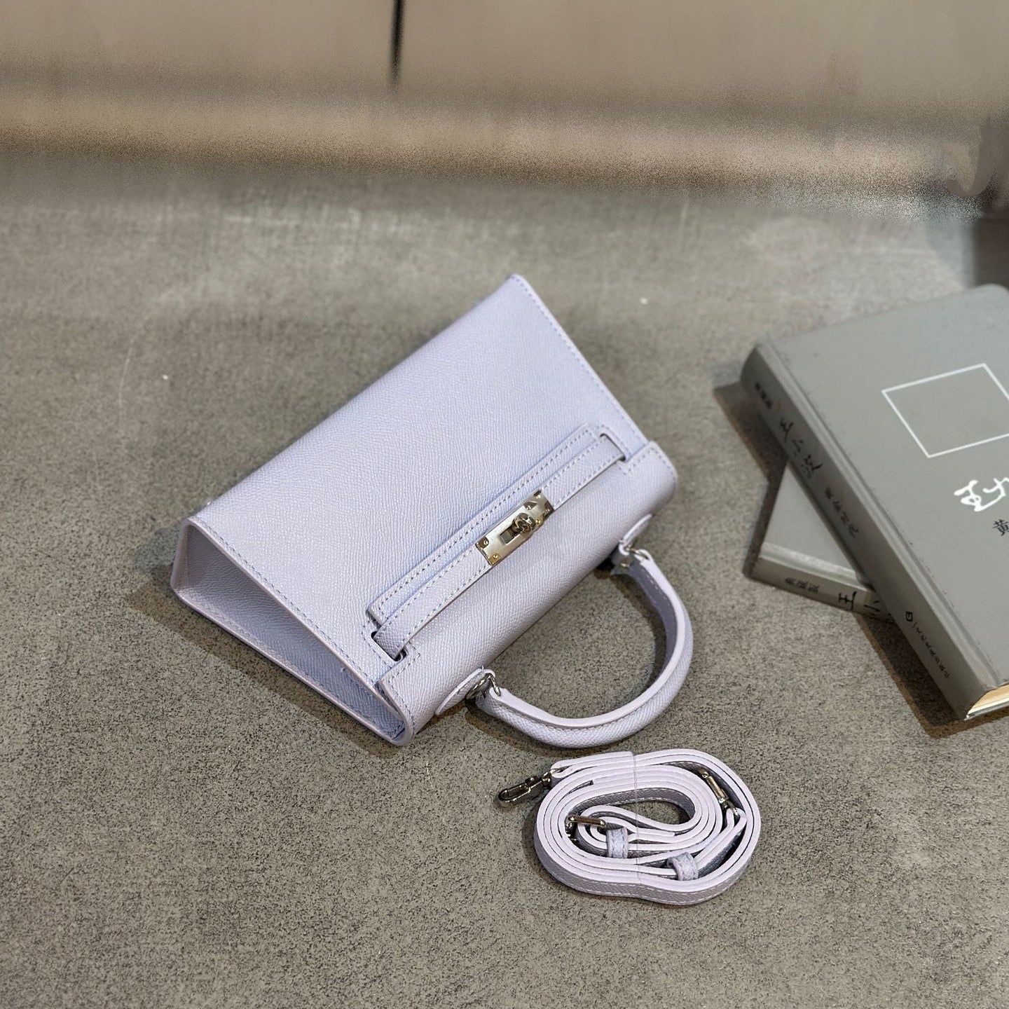 Elegant Structured Bag Wholesale |22 cm PU Handbag Silver | GREEN Factory