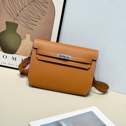 H Series 25 cm Structured Shoulder Bag – 23-0405 | Silver Hardware