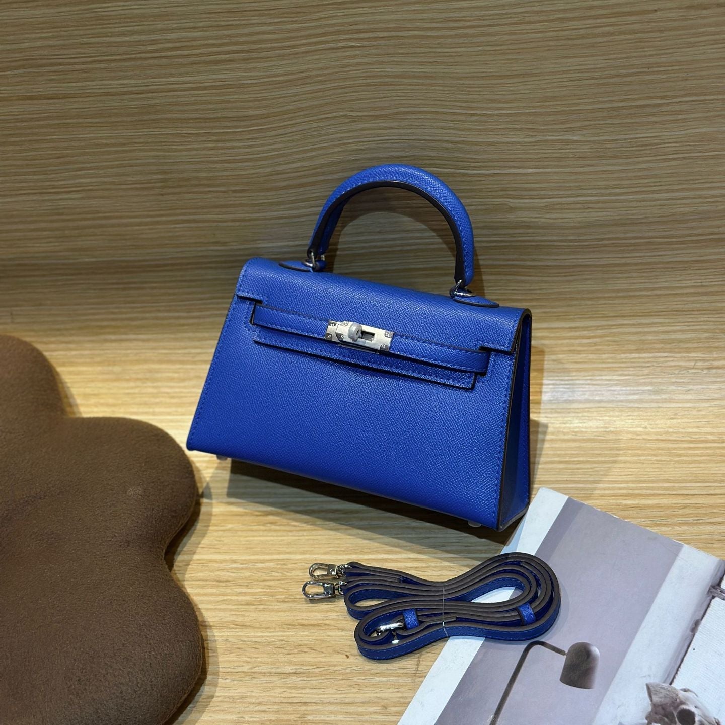 Elegant Structured Bag Wholesale |22 cm PU Handbag Silver | GREEN Factory