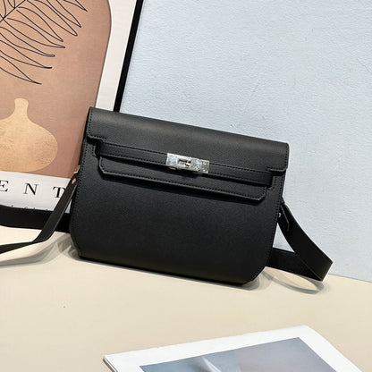 H Series 25 cm Structured Shoulder Bag – 23-0405 | Silver Hardware