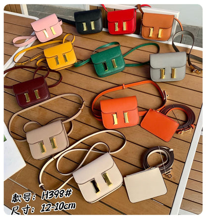 Mini Structured Flap Bag Wholesale | H398 12cm PU Crossbody | GREEN Factory