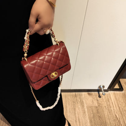 Mini Genuine Leather Quilted Flap Bag – Double Chain Strap | 5 Colors | MOQ 2 | Greenyuna