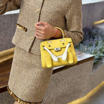 H Series Funny Face Bag | 20cm PU Top-Handle Crossbody | Factory Direct Wholesale