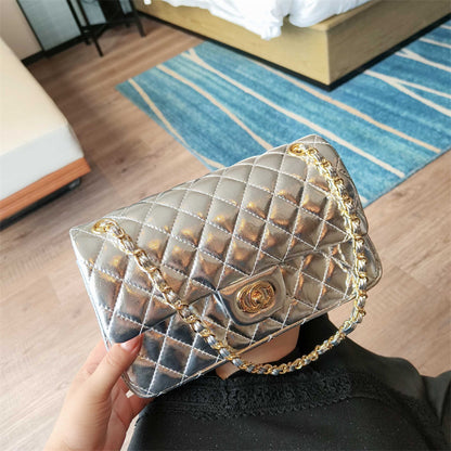 Genuine Leather Quilted Flap Shoulder Bag – Pastel Colors | Chain Strap | MOQ 2 | Greenyuna