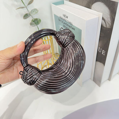 Metal Wire Evening Bag – Mini Top Handle Party Clutch | Greenyuna