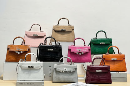 H Series Croc-Embossed Top-Handle Bag | 22cm | Factory Direct Wholesale