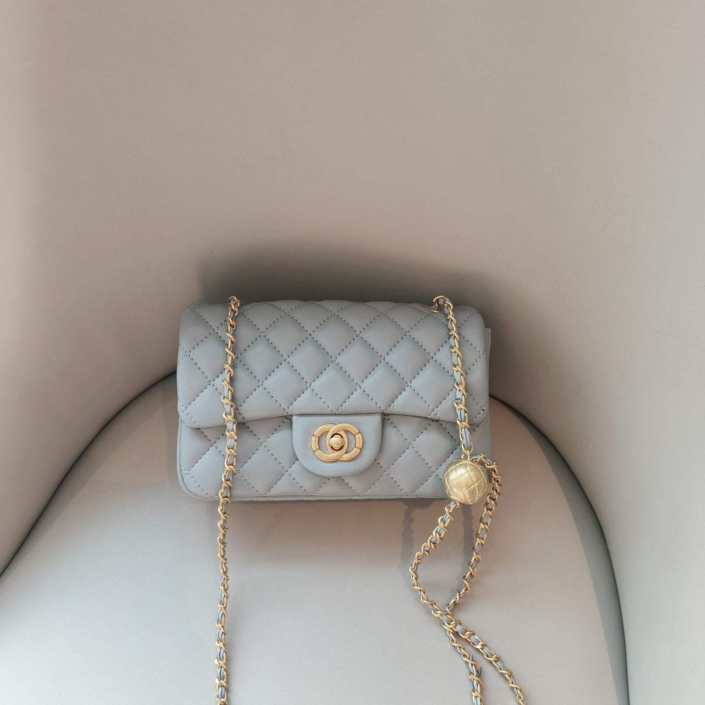 C Series · Mini Genuine Leather Quilted Chain Crossbody Bag – 7 Colors | Classic Small Flap | Greenyuna