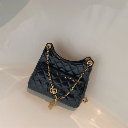 C Series · Genuine Leather Quilted Chain Shoulder Tote Bag – 5 Colors | Soft Hobo Style | Greenyuna