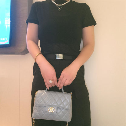 C Series · Genuine Leather Quilted Mini Top Handle Bag – Crossbody & Shoulder | 4 Colors | Greenyuna