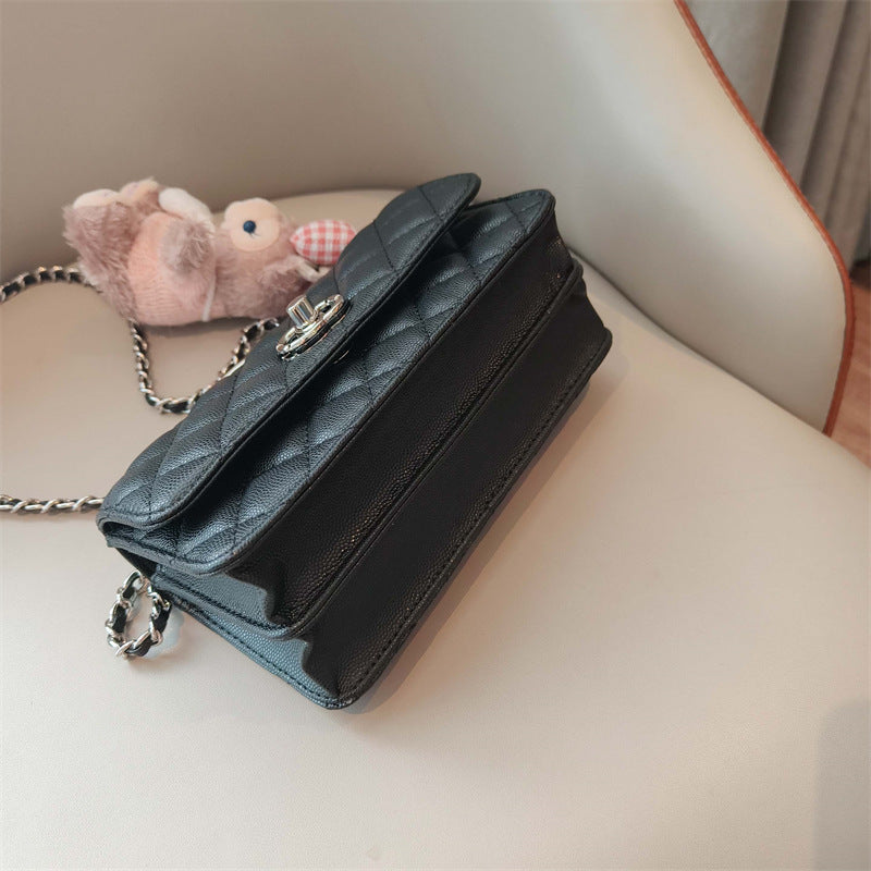 C Series · Genuine Leather Quilted Top Handle Chain Flap Bag – 5 Colors | Handheld & Crossbody | Greenyuna