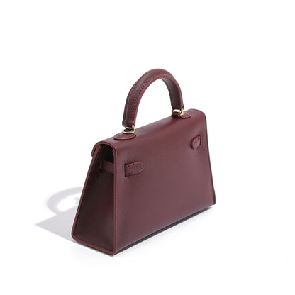 Elegant Structured Bag Wholesale |22 cm PU Handbag Gold| GREEN Factory