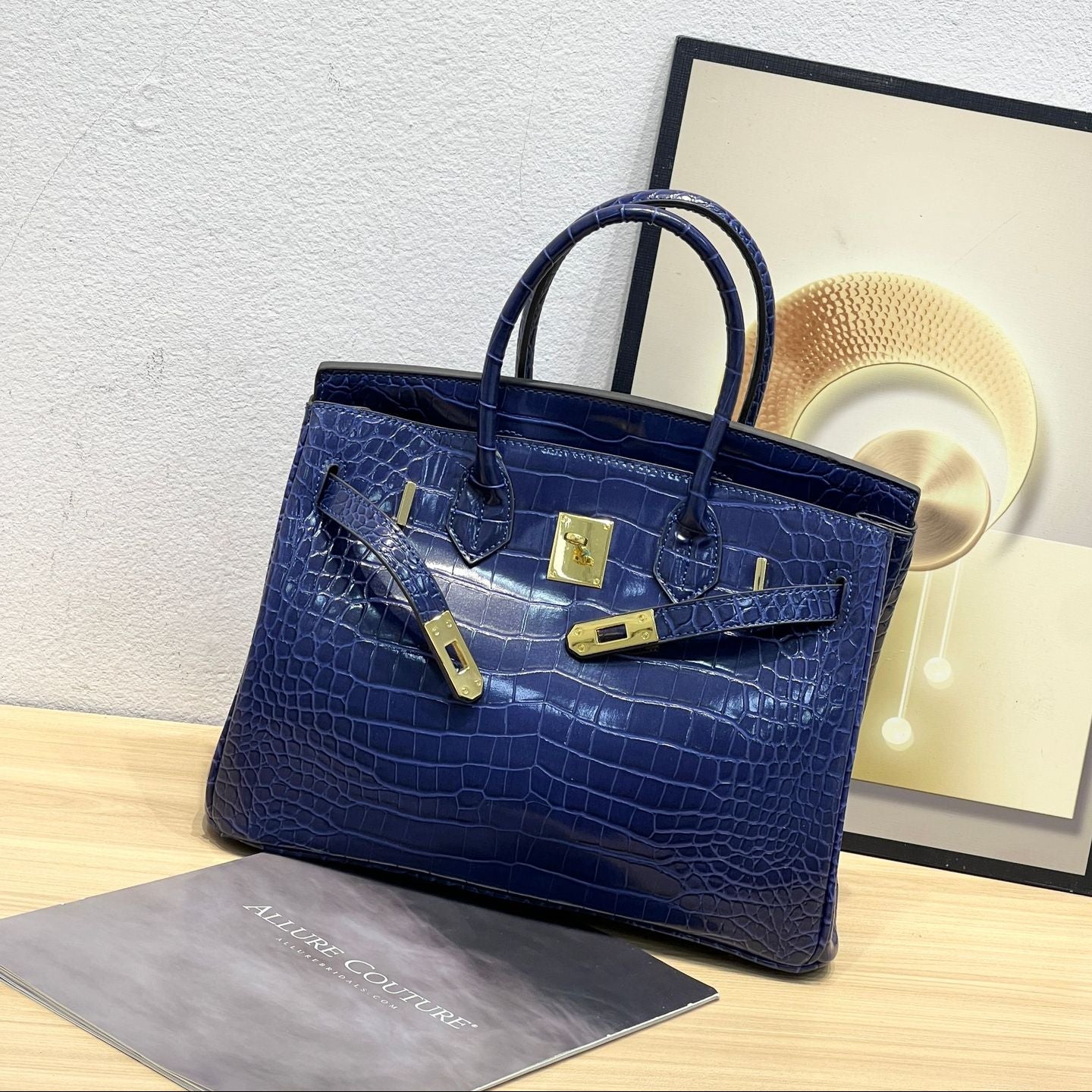 H Series 30×16×22 cm Croc-Texture Structured Tote Bag | Premium PU | Factory Direct