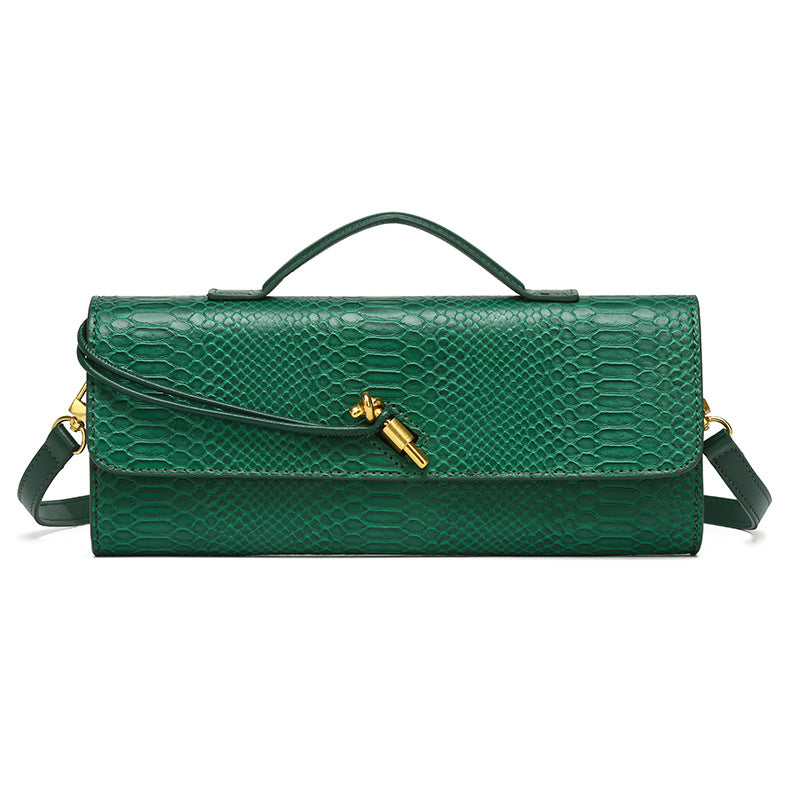 Croc Embossed Evening Clutch 30cm | Shoulder & Hand Carry | GREEN Factory