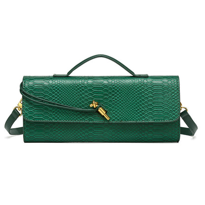 Croc Embossed Evening Clutch 30cm | Shoulder & Hand Carry | GREEN Factory