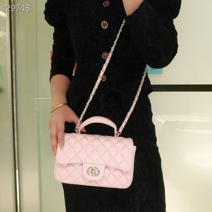 Mini Genuine Leather Quilted Flap Chain Bag – 6 Colors | Crossbody & Shoulder | Greenyuna