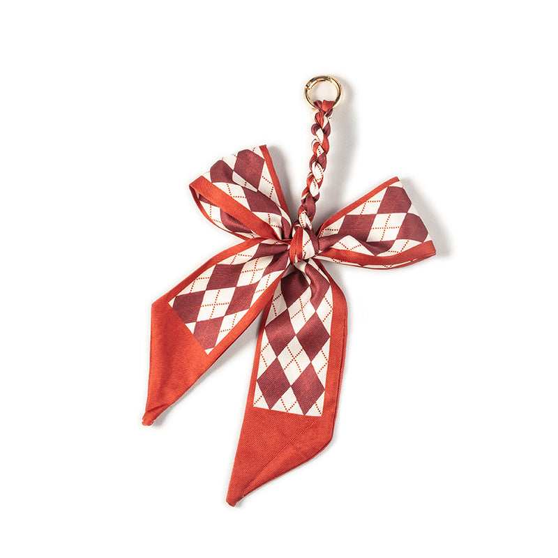 Silk Scarf Bag Charm – Twilly Ribbon Purse Accessory | Greenyuna
