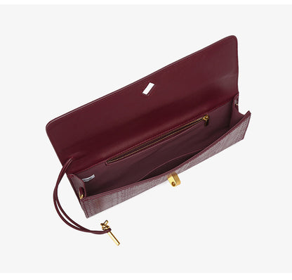 Croc Embossed Evening Clutch 30cm | Shoulder & Hand Carry | GREEN Factory