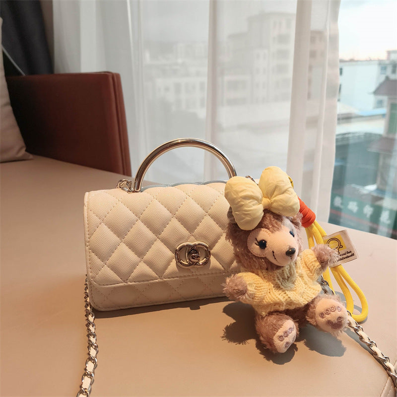 C Series · Genuine Leather Quilted Top Handle Chain Flap Bag – 5 Colors | Handheld & Crossbody | Greenyuna