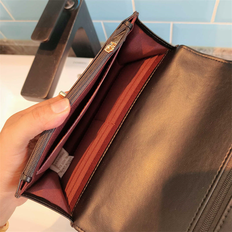 C Series · Genuine Leather Quilted Medium Flap Bag with Charm Chain – 4 Colors | Greenyuna