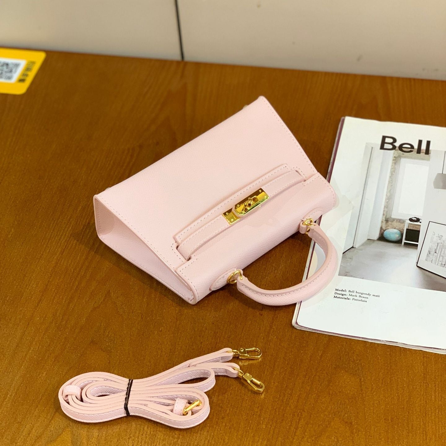 Elegant Structured Bag Wholesale |22 cm PU Handbag Gold| GREEN Factory